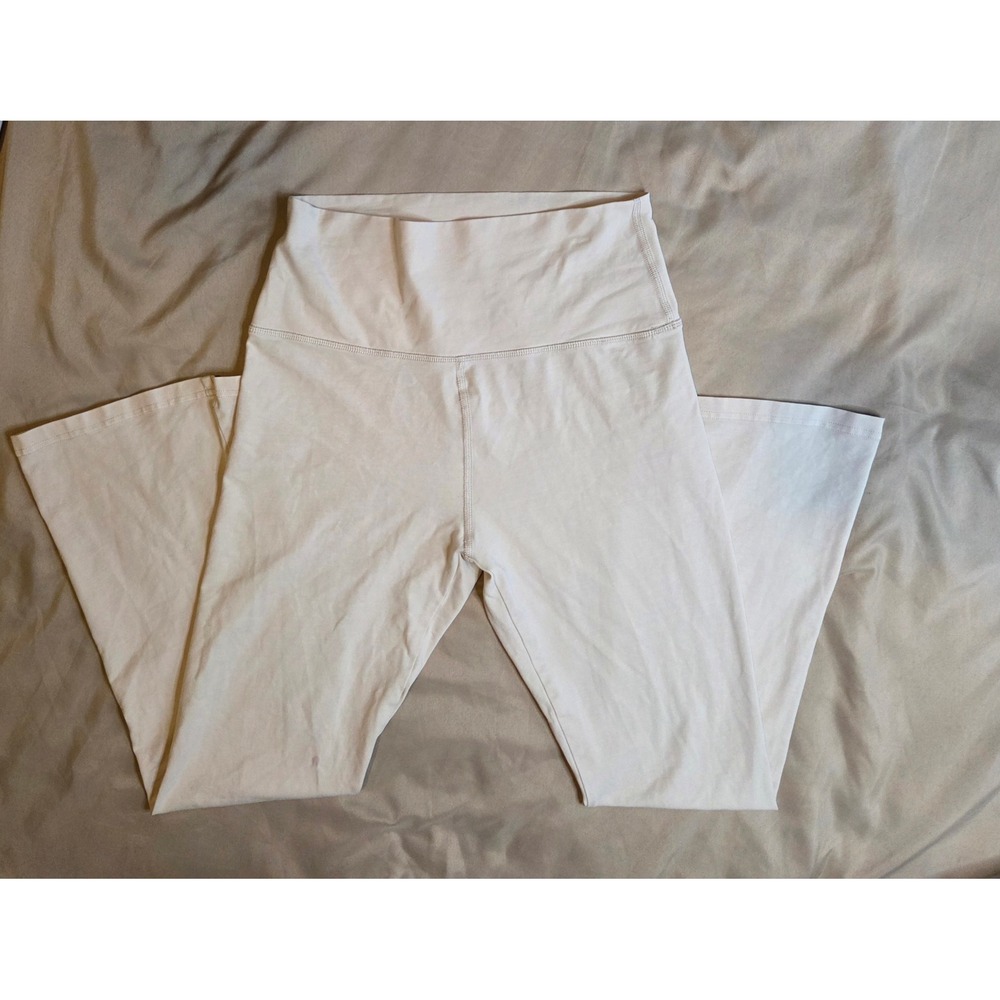 OFFLINE by Aerie OG High Waisted Flare Leggings Size M Medium Cream Tan Flared